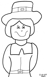 pilgrim coloring page